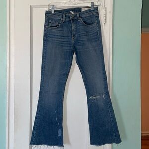 Rag and bone cropped flare jeans